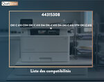 Qualitoner x5 toners 44315308 (noir x2 + cyan + magenta + jaune) compatible pour oki