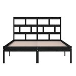 vidaXL Cadre de lit sans matelas noir bois massif