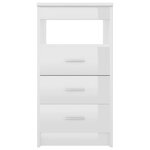 vidaXL Armoire à tiroirs Blanc brillant 40x50x76 cm Bois d'ingénierie
