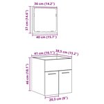 vidaXL Ensemble de meubles salle de bain 2 Pièces bois d'ingénierie