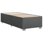 vidaXL Cadre de lit sans matelas gris foncé 100x200 cm tissu