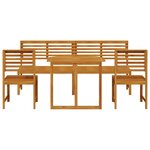 vidaXL Ensemble bistro de jardin 5 Pièces Marron Bois d'acacia massif