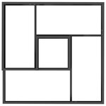 vidaXL Cache-pot de jardin Noir 60 x 60 x 50 cm Acier