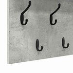 vidaXL Porte-manteau mural avec étagère Gris béton 80 x 40 x 12 cm