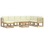 vidaXL Ensemble de canapés d'extérieur 9 pc Blanc et crème