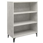 vidaXL Buffet haut Gris béton 69 5x34x180 cm Bois d'ingénierie