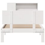 vidaXL Lit bibliothèque sans matelas blanc 90x200cm bois de pin massif