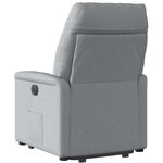 vidaXL Fauteuil inclinable électrique gris clair tissu