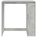 vidaXL Armoire pour machine à laver avec porte Béton 87 x 60 x 89 cm