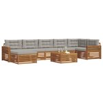 vidaXL Ensemble de canapés d'extérieur 8 Pièces Gris Naturel et Clair