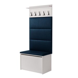 Porte-manteau Andy bleu coffre et siège