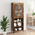 vidaXL Haut Armoire Bois Ancien 69 5 x 34 x 180 cm Bois d'ingénierie