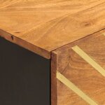 vidaXL Tables de chevet 2 Pièces marron et noir bois de manguier solide