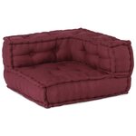 vidaXL Canapé modulaire 2 places marron 140x70x36 tissu