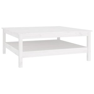 vidaXL Table basse Blanc 100x100x40 cm Bois massif de pin