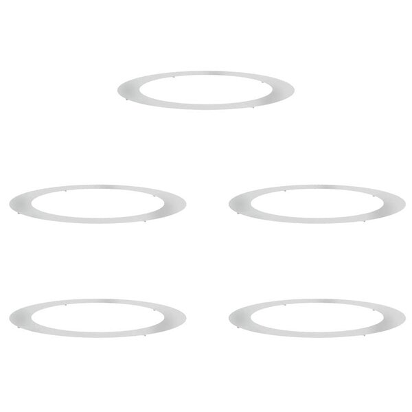 vidaXL Anneaux d'arbre plats 5 Pièces Argent Ø90 / 120 cm Acier galvanisé