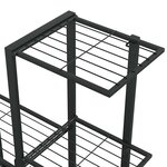 vidaXL Support pour plantes 94 5x25x88 cm Noir Métal