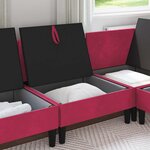 vidaXL Canapé moyen avec rangement Bordeaux Velours