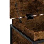 vidaXL Boîte de rangement avec couvercle chêne fumé bois d'ingénierie
