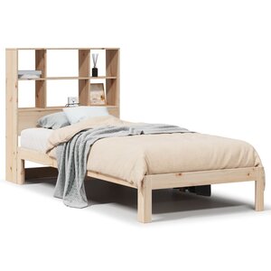 vidaXL Lit bibliothèque sans matelas 90x200 cm bois de pin massif