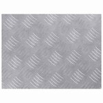vidaXL Plaques à damier 4 Pièces Argent 40 x 30 cm Aluminium
