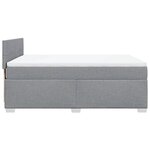 vidaXL Sommier à lattes de lit avec matelas Gris clair 140x190cm Tissu