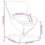 Fauteuil Œuf en Velours Noir