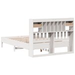 vidaXL Lit bibliothèque sans matelas blanc 160x200 cm bois pin massif