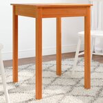 vidaXL Table à manger cire marron 55x55x75 cm bois massif de pin