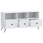 vidaXL Meuble TV Blanc 102 x 34 5 x 50 cm Bois d'ingénierie