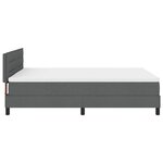 vidaXL Lit à ressorts avec Matelas Gris Foncé 160x200 cm Tissu