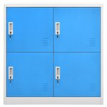 vidaXL Armoire à casiers Gris clair et bleu 90x45x92 5 cm Acier