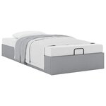vidaXL Cadre de lit ottoman sans matelas gris clair 80x200 cm tissu