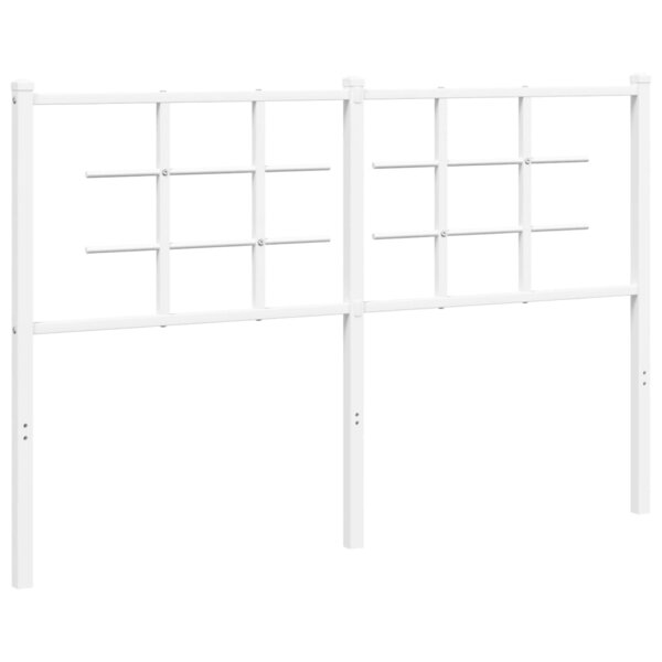vidaXL Tête de lit métal blanc 135 cm