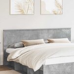 vidaXL Tête de lit Gris béton 200 cm Bois d'ingénierie
