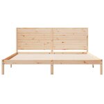 vidaXL Cadre de lit extra long sans matelas 200x210 cm bois massif