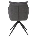 Chaises salle à manger lot de 4 tissu anthracite