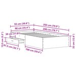 lit vidaXL Artisan Chêne 90x200 cm Bois d'ingénierie
