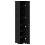vidaXL Haut Armoire Chêne noir 30 x 42.5 x 185 cm Bois d'ingénierie