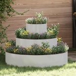 vidaXL Set de Pots de Jardin en Acier Inoxydable