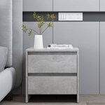vidaXL Tables de chevet 2Pièces gris béton 45x34 5x44 5cm bois ingénierie