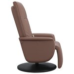 vidaXL Fauteuil inclinable de massage repose-pieds marron similicuir