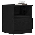 vidaXL Cabinet de chevet Chêne noir 40 x 40 x 50 cm Bois d'ingénierie