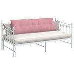 vidaXL Coussin de Dos Rose 160 x 50 cm Tissu en velours côtelé