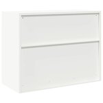 vidaXL Armoire de rangement Blanc 90 x 40 x 70 cm Acier