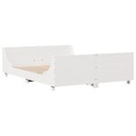vidaXL Cadre de lit sans matelas blanc 150x200 cm bois de pin massif