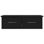 vidaXL Étagère à tiroir murale Noir Chêne 60x26x18 5cm Bois d'ingénierie