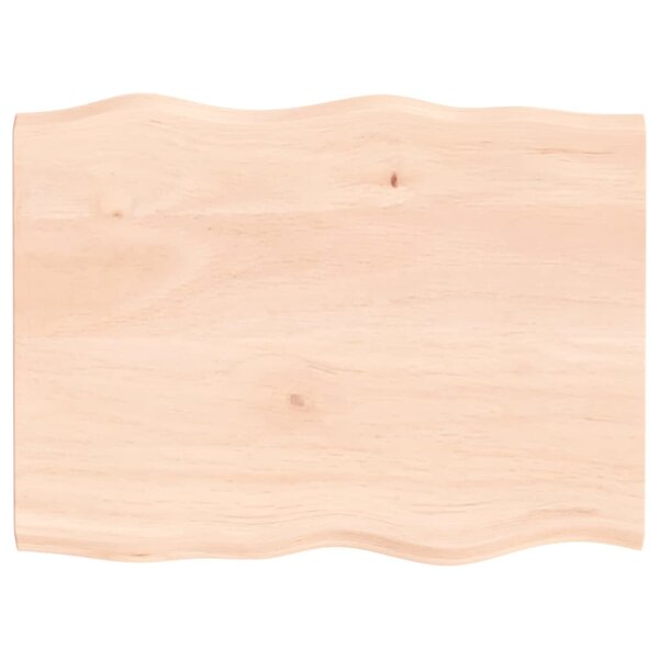 vidaXL Dessus de table bois chêne massif non traité bordure assortie