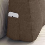 vidaXL Coussin de Dos Marron 60 x 24 x 50 cm tissu