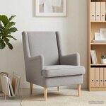 vidaXL Fauteuil Gris clair Bouclé